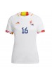 België Thorgan Hazard #16 Voetbaltruitje Uit tenue Dames WK 2022 Korte Mouw